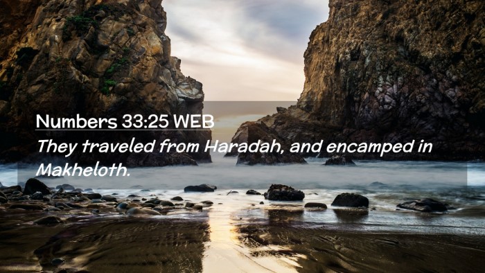 Picture 02 - Numbers 33:25 WEB Desktop Wallpaper - They traveled from Haradah, and encamped in - Desktop Bible Verse Wallpaper