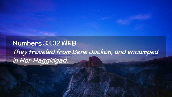 Picture 02 - Numbers 33:32 WEB Desktop Wallpaper - They traveled from Bene Jaakan, and encamped in - Desktop Bible Verse Wallpaper
