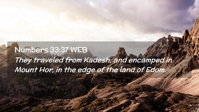 Picture 02 - Numbers 33:37 WEB Desktop Wallpaper - They traveled from Kadesh, and encamped in Mount - Desktop Bible Verse Wallpaper