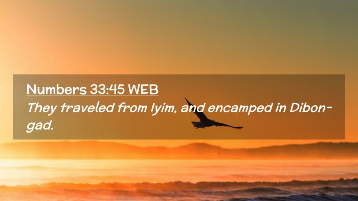 Picture 02 - Numbers 33:45 WEB Desktop Wallpaper - They traveled from Iyim, and encamped in - Desktop Bible Verse Wallpaper