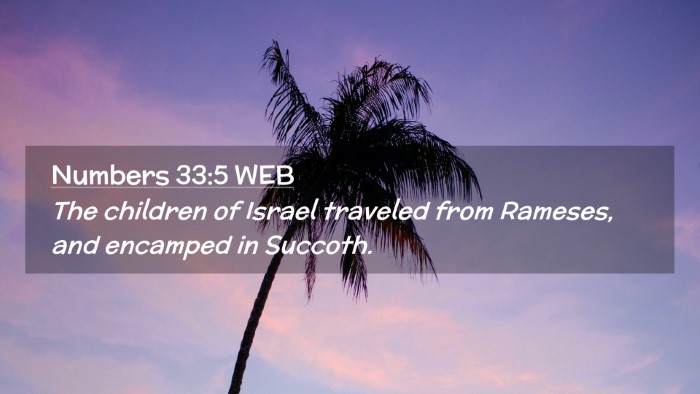 Picture 02 - Numbers 33:5 WEB Desktop Wallpaper - The children of Israel traveled from Rameses, and - Desktop Bible Verse Wallpaper