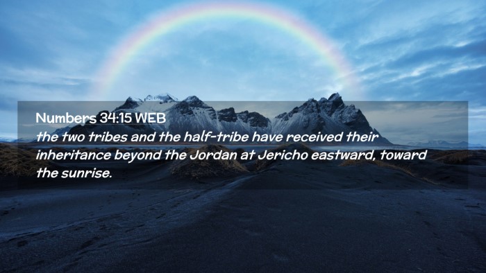 Picture 02 - Numbers 34:15 WEB Desktop Wallpaper - the two tribes and the half-tribe have received - Desktop Bible Verse Wallpaper