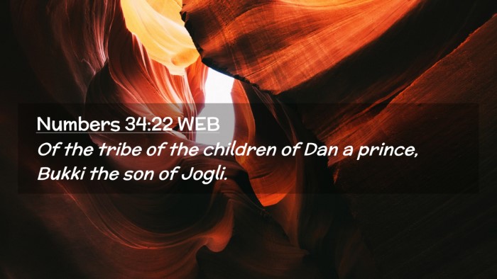 Picture 02 - Numbers 34:22 WEB Desktop Wallpaper - Of the tribe of the children of Dan a prince, - Desktop Bible Verse Wallpaper