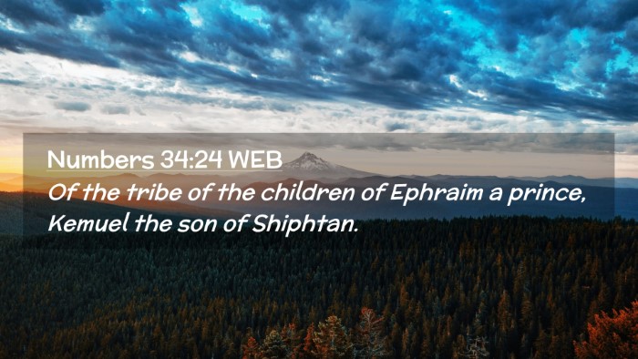 Picture 02 - Numbers 34:24 WEB Desktop Wallpaper - Of the tribe of the children of Ephraim a prince, - Desktop Bible Verse Wallpaper