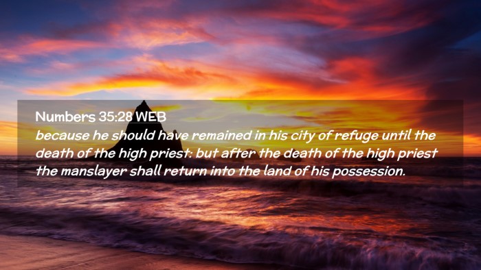 Picture 02 - Numbers 35:28 WEB Desktop Wallpaper - because he should have remained in his city of - Desktop Bible Verse Wallpaper