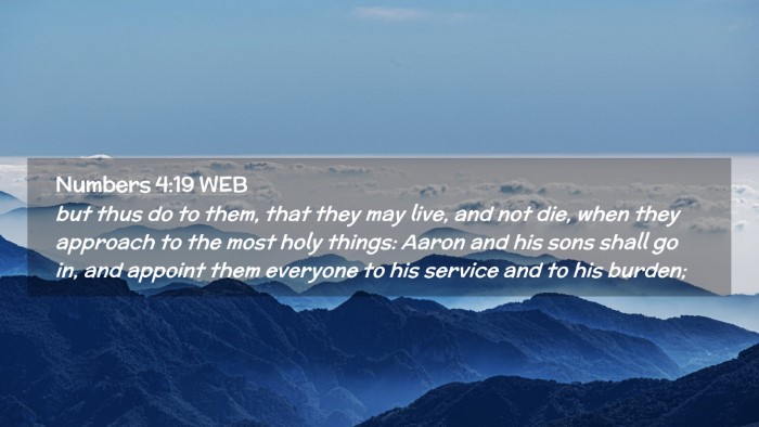 Picture 02 - Numbers 4:19 WEB Desktop Wallpaper - but thus do to them, that they may live, and not - Desktop Bible Verse Wallpaper