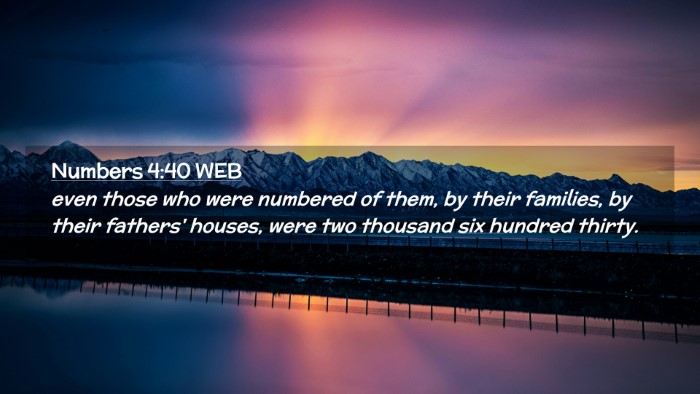 Picture 02 - Numbers 4:40 WEB Desktop Wallpaper - even those who were numbered of them, by their - Desktop Bible Verse Wallpaper