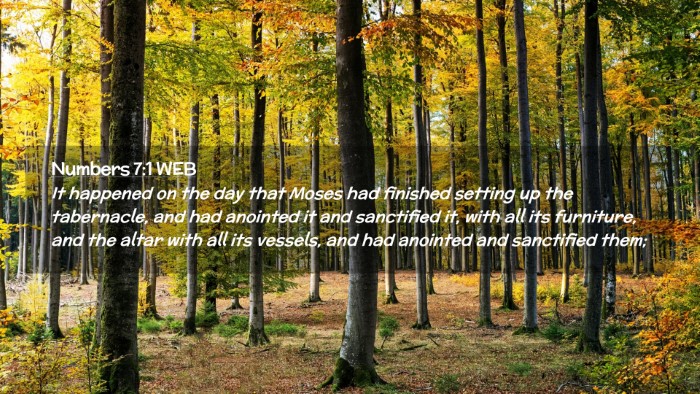 Picture 02 - Numbers 7:1 WEB Desktop Wallpaper - It happened on the day that Moses had finished - Desktop Bible Verse Wallpaper