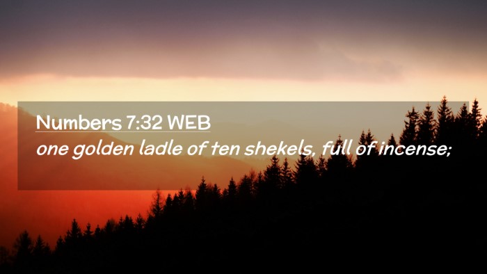Picture 02 - Numbers 7:32 WEB Desktop Wallpaper - one golden ladle of ten shekels, full of - Desktop Bible Verse Wallpaper