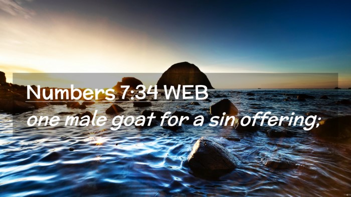 Picture 02 - Numbers 7:34 WEB Desktop Wallpaper - one male goat for a sin - Desktop Bible Verse Wallpaper