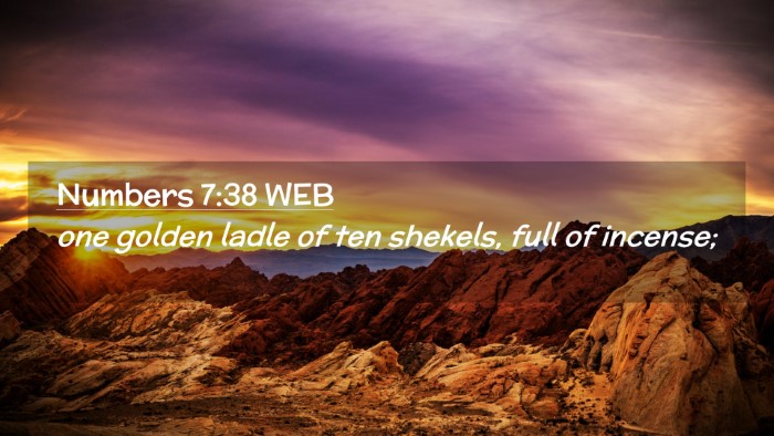 Picture 02 - Numbers 7:38 WEB Desktop Wallpaper - one golden ladle of ten shekels, full of - Desktop Bible Verse Wallpaper
