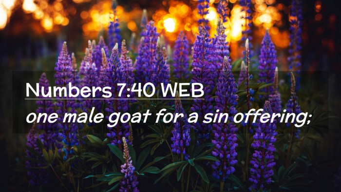 Picture 02 - Numbers 7:40 WEB Desktop Wallpaper - one male goat for a sin - Desktop Bible Verse Wallpaper