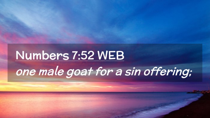 Picture 02 - Numbers 7:52 WEB Desktop Wallpaper - one male goat for a sin - Desktop Bible Verse Wallpaper