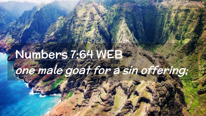 Picture 02 - Numbers 7:64 WEB Desktop Wallpaper - one male goat for a sin - Desktop Bible Verse Wallpaper