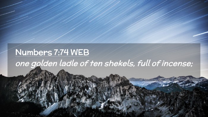 Picture 02 - Numbers 7:74 WEB Desktop Wallpaper - one golden ladle of ten shekels, full of - Desktop Bible Verse Wallpaper