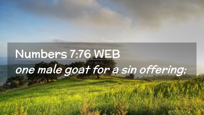 Picture 02 - Numbers 7:76 WEB Desktop Wallpaper - one male goat for a sin - Desktop Bible Verse Wallpaper