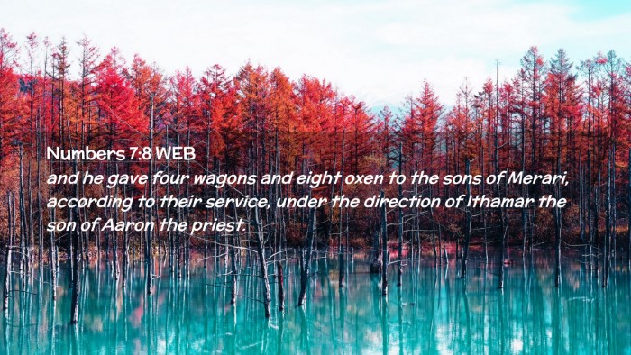 Picture 02 - Numbers 7:8 WEB Desktop Wallpaper - and he gave four wagons and eight oxen to the - Desktop Bible Verse Wallpaper