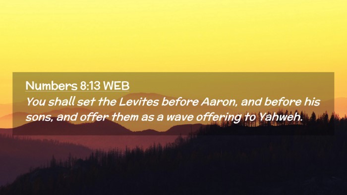 Picture 02 - Numbers 8:13 WEB Desktop Wallpaper - You shall set the Levites before Aaron, and - Desktop Bible Verse Wallpaper