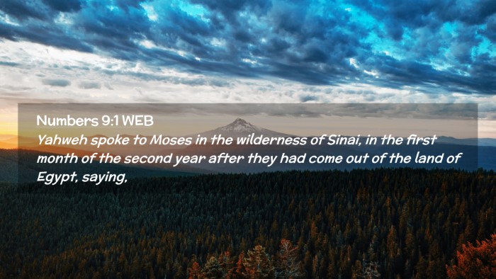 Picture 02 - Numbers 9:1 WEB Desktop Wallpaper - Yahweh spoke to Moses in the wilderness of Sinai, - Desktop Bible Verse Wallpaper