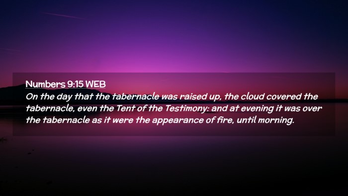 Picture 02 - Numbers 9:15 WEB Desktop Wallpaper - On the day that the tabernacle was raised up, the - Desktop Bible Verse Wallpaper