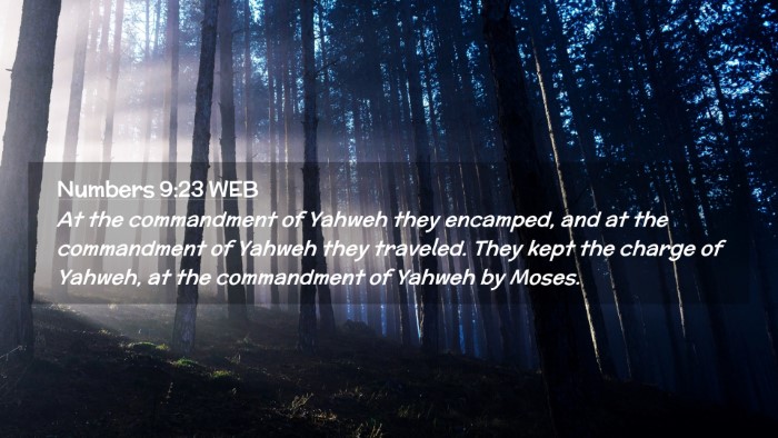 Picture 02 - Numbers 9:23 WEB Desktop Wallpaper - At the commandment of Yahweh they encamped, and - Desktop Bible Verse Wallpaper