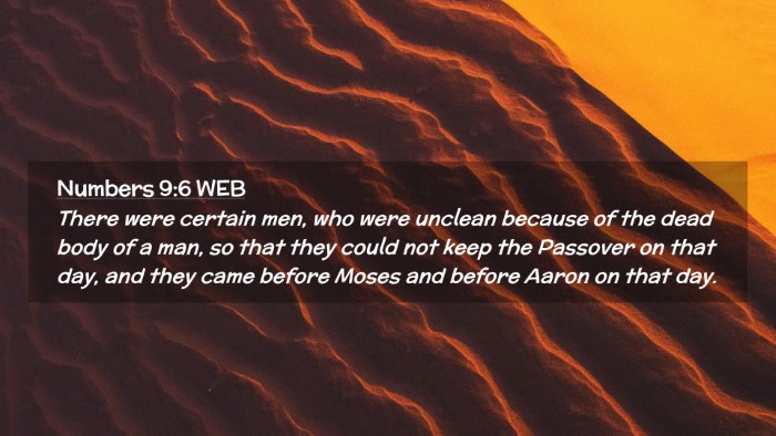 Picture 02 - Numbers 9:6 WEB Desktop Wallpaper - There were certain men, who were unclean because - Desktop Bible Verse Wallpaper