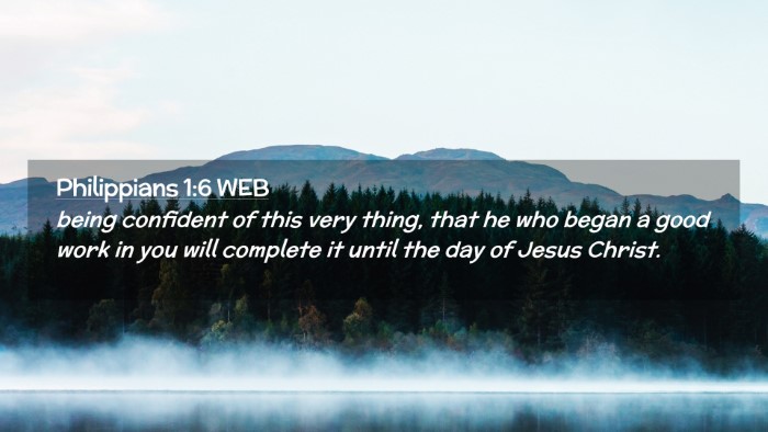 Picture 02 - Philippians 1:6 WEB Desktop Wallpaper - being confident of this very thing, that he who - Desktop Bible Verse Wallpaper