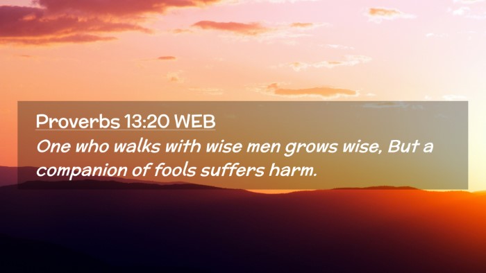 Picture 02 - Proverbs 13:20 WEB Desktop Wallpaper - One who walks with wise men grows wise, But a - Desktop Bible Verse Wallpaper