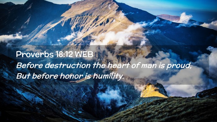 Picture 02 - Proverbs 18:12 WEB Desktop Wallpaper - Before destruction the heart of man is proud, But - Desktop Bible Verse Wallpaper