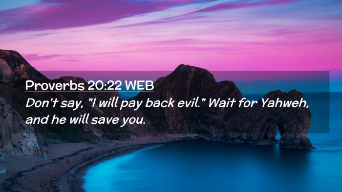 Picture 02 - Proverbs 20:22 WEB Desktop Wallpaper - Don't say, 