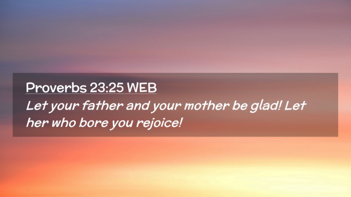 Picture 02 - Proverbs 23:25 WEB Desktop Wallpaper - Let your father and your mother be glad! Let her - Desktop Bible Verse Wallpaper