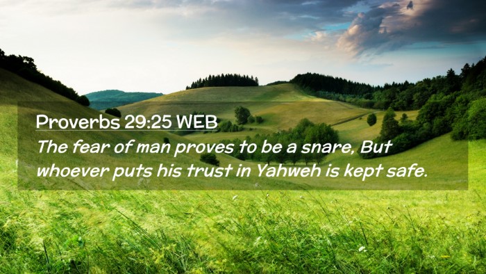 Picture 02 - Proverbs 29:25 WEB Desktop Wallpaper - The fear of man proves to be a snare, But whoever - Desktop Bible Verse Wallpaper
