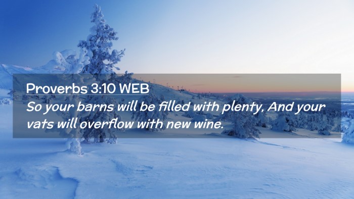 Picture 02 - Proverbs 3:10 WEB Desktop Wallpaper - So your barns will be filled with plenty, And - Desktop Bible Verse Wallpaper