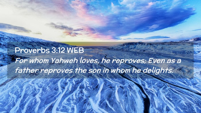 Picture 02 - Proverbs 3:12 WEB Desktop Wallpaper - For whom Yahweh loves, he reproves; Even as a - Desktop Bible Verse Wallpaper