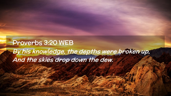 Picture 02 - Proverbs 3:20 WEB Desktop Wallpaper - By his knowledge, the depths were broken up, And - Desktop Bible Verse Wallpaper