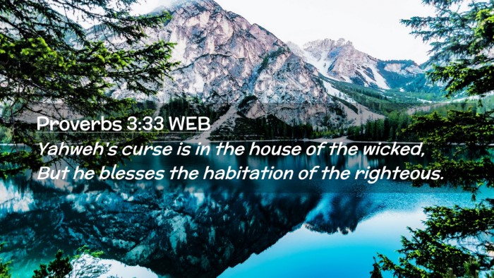 Picture 02 - Proverbs 3:33 WEB Desktop Wallpaper - Yahweh's curse is in the house of the wicked, But - Desktop Bible Verse Wallpaper