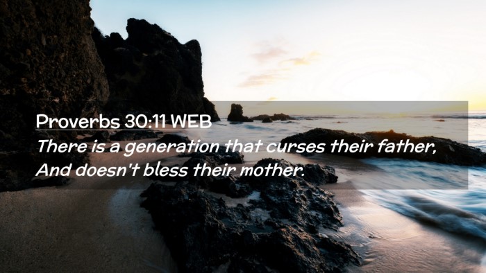 Picture 02 - Proverbs 30:11 WEB Desktop Wallpaper - There is a generation that curses their father, - Desktop Bible Verse Wallpaper