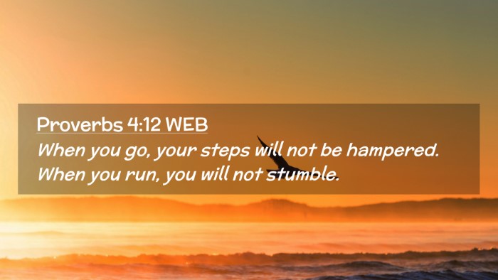 Picture 02 - Proverbs 4:12 WEB Desktop Wallpaper - When you go, your steps will not be hampered. - Desktop Bible Verse Wallpaper