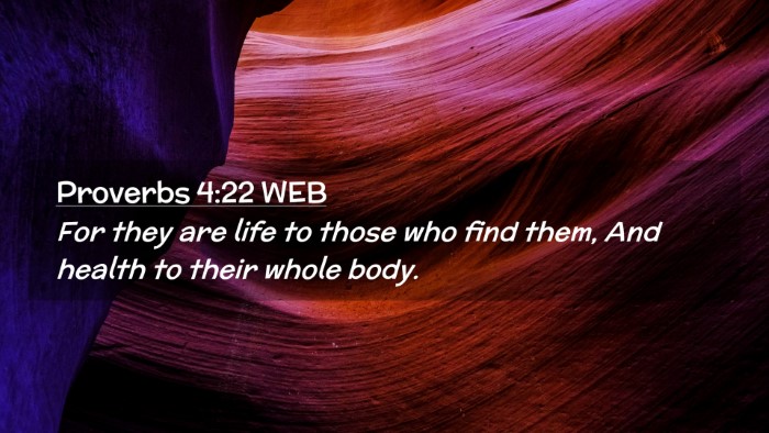 Picture 02 - Proverbs 4:22 WEB Desktop Wallpaper - For they are life to those who find them, And - Desktop Bible Verse Wallpaper