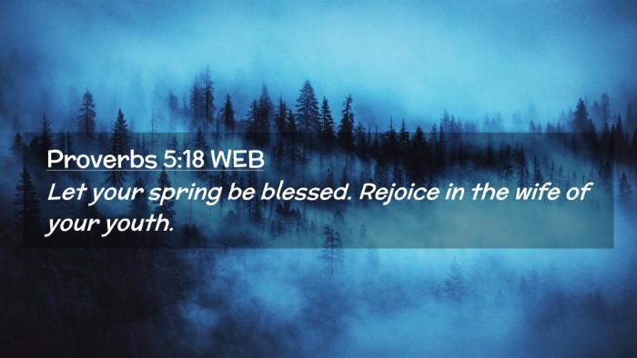 Picture 02 - Proverbs 5:18 WEB Desktop Wallpaper - Let your spring be blessed. Rejoice in the wife - Desktop Bible Verse Wallpaper