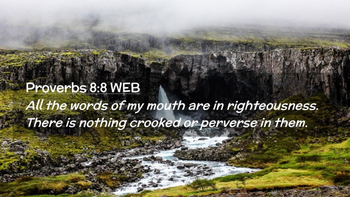 Picture 02 - Proverbs 8:8 WEB Desktop Wallpaper - All the words of my mouth are in righteousness. - Desktop Bible Verse Wallpaper