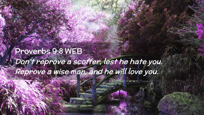 Picture 02 - Proverbs 9:8 WEB Desktop Wallpaper - Don't reprove a scoffer, lest he hate you. - Desktop Bible Verse Wallpaper