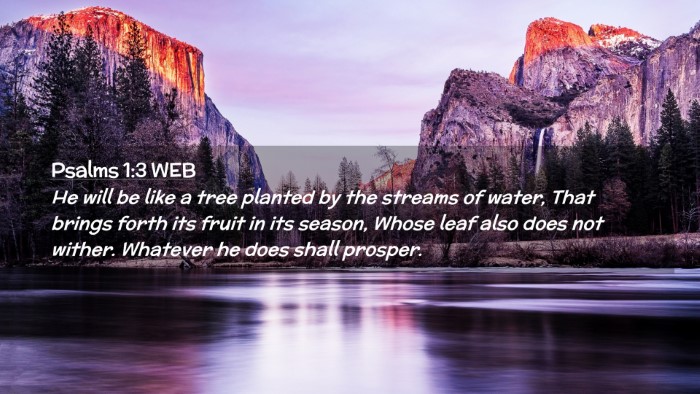 Picture 02 - Psalms 1:3 WEB Desktop Wallpaper - He will be like a tree planted by the streams of - Desktop Bible Verse Wallpaper