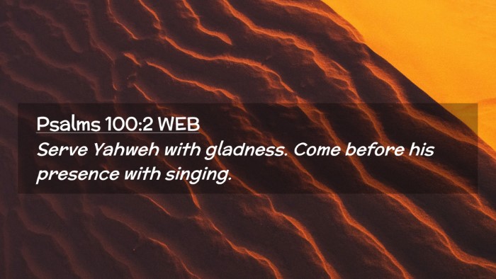 Picture 02 - Psalms 100:2 WEB Desktop Wallpaper - Serve Yahweh with gladness. Come before his - Desktop Bible Verse Wallpaper