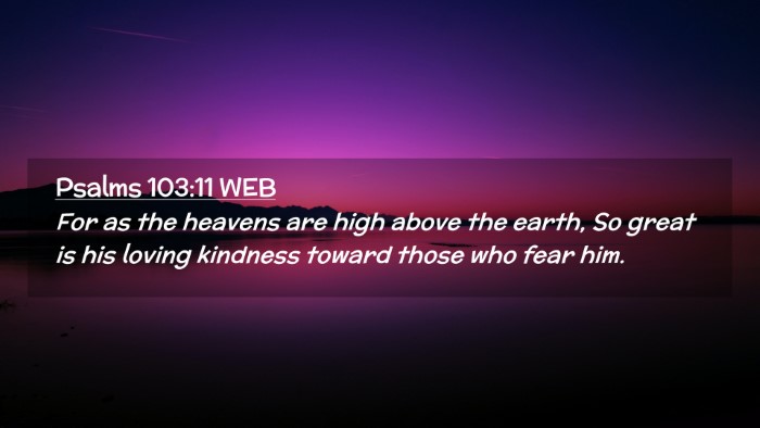 Picture 02 - Psalms 103:11 WEB Desktop Wallpaper - For as the heavens are high above the earth, So - Desktop Bible Verse Wallpaper