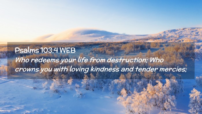 Picture 02 - Psalms 103:4 WEB Desktop Wallpaper - Who redeems your life from destruction; Who - Desktop Bible Verse Wallpaper