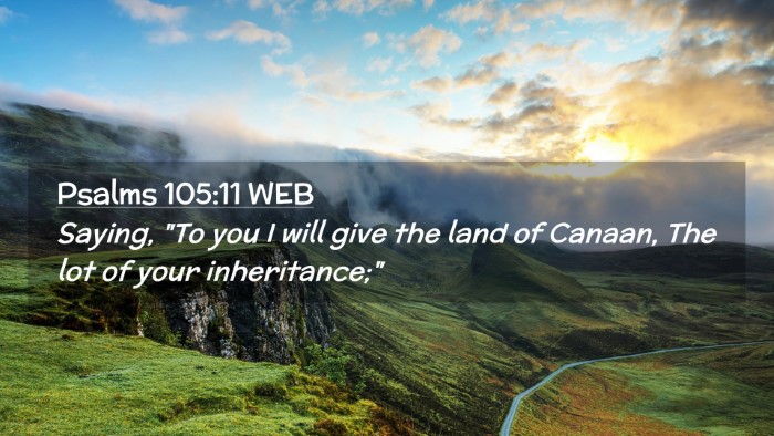 Picture 02 - Psalms 105:11 WEB Desktop Wallpaper - Saying, 