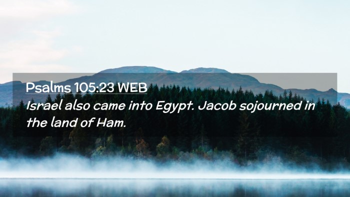Picture 02 - Psalms 105:23 WEB Desktop Wallpaper - Israel also came into Egypt. Jacob sojourned in - Desktop Bible Verse Wallpaper
