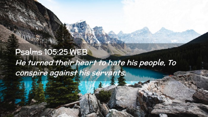 Picture 02 - Psalms 105:25 WEB Desktop Wallpaper - He turned their heart to hate his people, To - Desktop Bible Verse Wallpaper