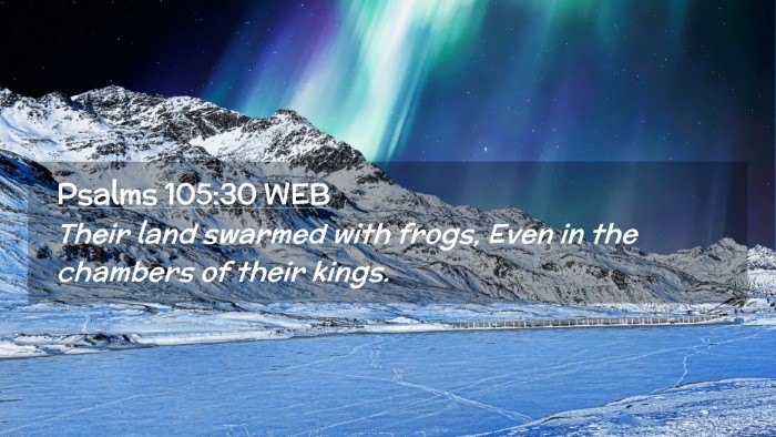 Picture 02 - Psalms 105:30 WEB Desktop Wallpaper - Their land swarmed with frogs, Even in the - Desktop Bible Verse Wallpaper